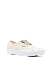 hellbeige niedrige Sneakers mit Karomuster von Vans