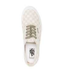 hellbeige niedrige Sneakers mit Karomuster von Vans