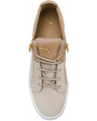 hellbeige niedrige Sneakers von Giuseppe Zanotti Design