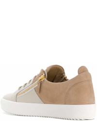 hellbeige niedrige Sneakers von Giuseppe Zanotti Design