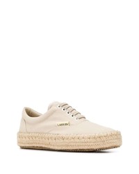 hellbeige niedrige Sneakers von Lanvin