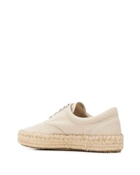 hellbeige niedrige Sneakers von Lanvin