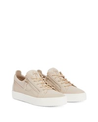 hellbeige niedrige Sneakers von Giuseppe Zanotti