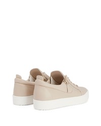 hellbeige niedrige Sneakers von Giuseppe Zanotti