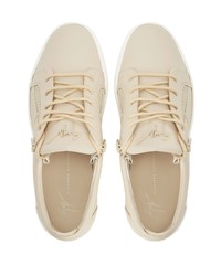 hellbeige niedrige Sneakers von Giuseppe Zanotti