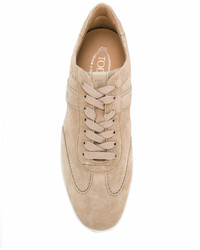 hellbeige niedrige Sneakers von Tod's