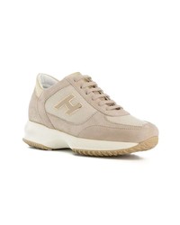 hellbeige niedrige Sneakers von Hogan