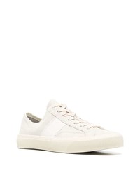 hellbeige niedrige Sneakers von Tom Ford