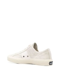 hellbeige niedrige Sneakers von Tom Ford