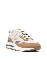 hellbeige niedrige Sneakers von BOSS