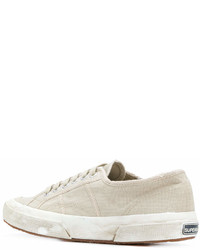 hellbeige niedrige Sneakers von Superga