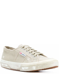 hellbeige niedrige Sneakers von Superga