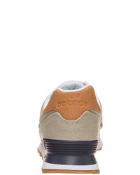 hellbeige niedrige Sneakers von New Balance