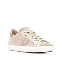 hellbeige niedrige Sneakers von Philippe Model