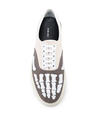 hellbeige niedrige Sneakers von Amiri