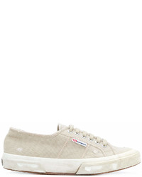 hellbeige niedrige Sneakers von Superga