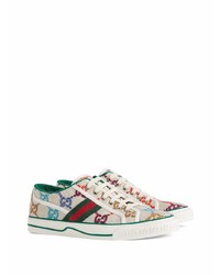 hellbeige niedrige Sneakers von Gucci