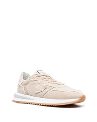 hellbeige niedrige Sneakers von Philippe Model Paris