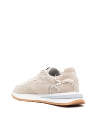 hellbeige niedrige Sneakers von Philippe Model Paris