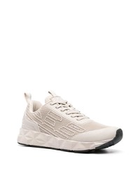 hellbeige niedrige Sneakers von Ea7 Emporio Armani