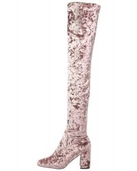 hellbeige Overknee Stiefel von Jeffrey Campbell