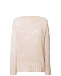 hellbeige Oversize Pullover von Agnona