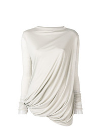hellbeige Oversize Pullover von Rick Owens Lilies