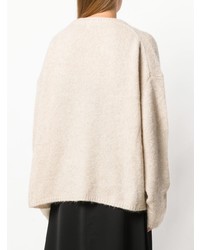 hellbeige Oversize Pullover von Totême