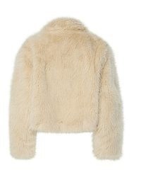 hellbeige Pelzjacke von Pieces
