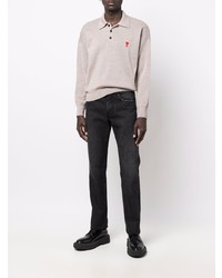 hellbeige Polo Pullover von Ami Paris