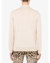 hellbeige Polo Pullover von Dolce & Gabbana