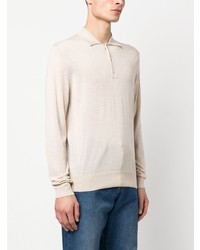 hellbeige Polo Pullover von Corneliani