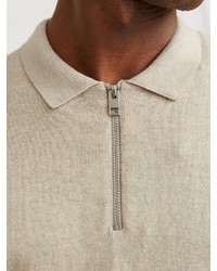 hellbeige Polo Pullover von Jack & Jones