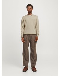 hellbeige Polo Pullover von Jack & Jones