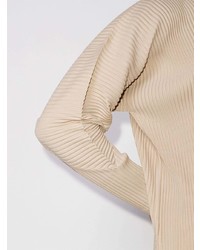 hellbeige Polo Pullover von Homme Plissé Issey Miyake