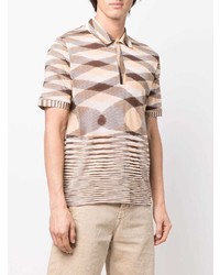 hellbeige Polohemd mit Argyle-Muster von Missoni