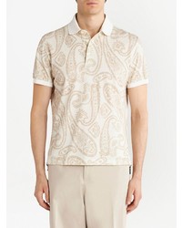 hellbeige Polohemd mit Paisley-Muster von Etro