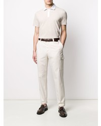 hellbeige Polohemd von Brunello Cucinelli