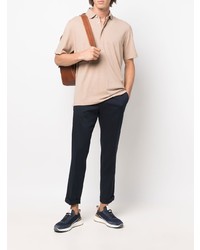 hellbeige Polohemd von Brunello Cucinelli