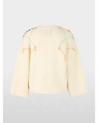 hellbeige Pullover mit Argyle-Muster von Marc Cain