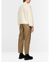 hellbeige Pullover mit Argyle-Muster von Marc Cain