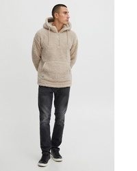 hellbeige Pullover mit einem Kapuze von 11 Project