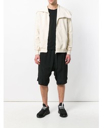 hellbeige Pullover mit einem Kapuze von Rick Owens DRKSHDW