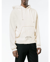 hellbeige Pullover mit einem Kapuze von Maison Margiela