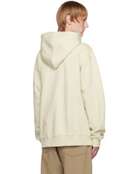 hellbeige Pullover mit einem Kapuze von The Frankie Shop