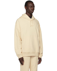 hellbeige Pullover mit einem Kapuze von adidas Originals