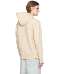 hellbeige Pullover mit einem Kapuze von AMI Alexandre Mattiussi