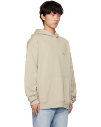 hellbeige Pullover mit einem Kapuze von Dime