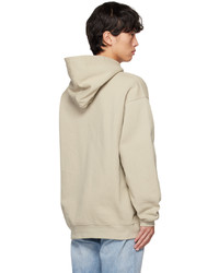 hellbeige Pullover mit einem Kapuze von Dime