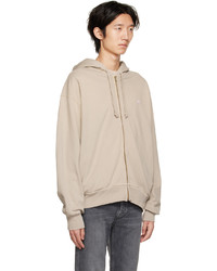 hellbeige Pullover mit einem Kapuze von Acne Studios